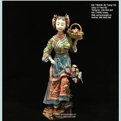 BỘ TƯỢNG THỦ CÔNG 12 THÔN NỮ